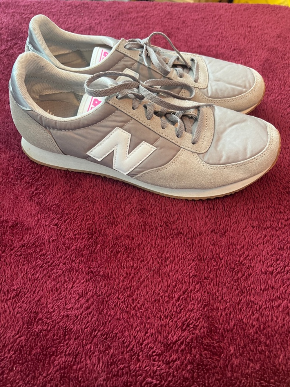 New Balance Women's Gray Suede & Nylon Sneakers